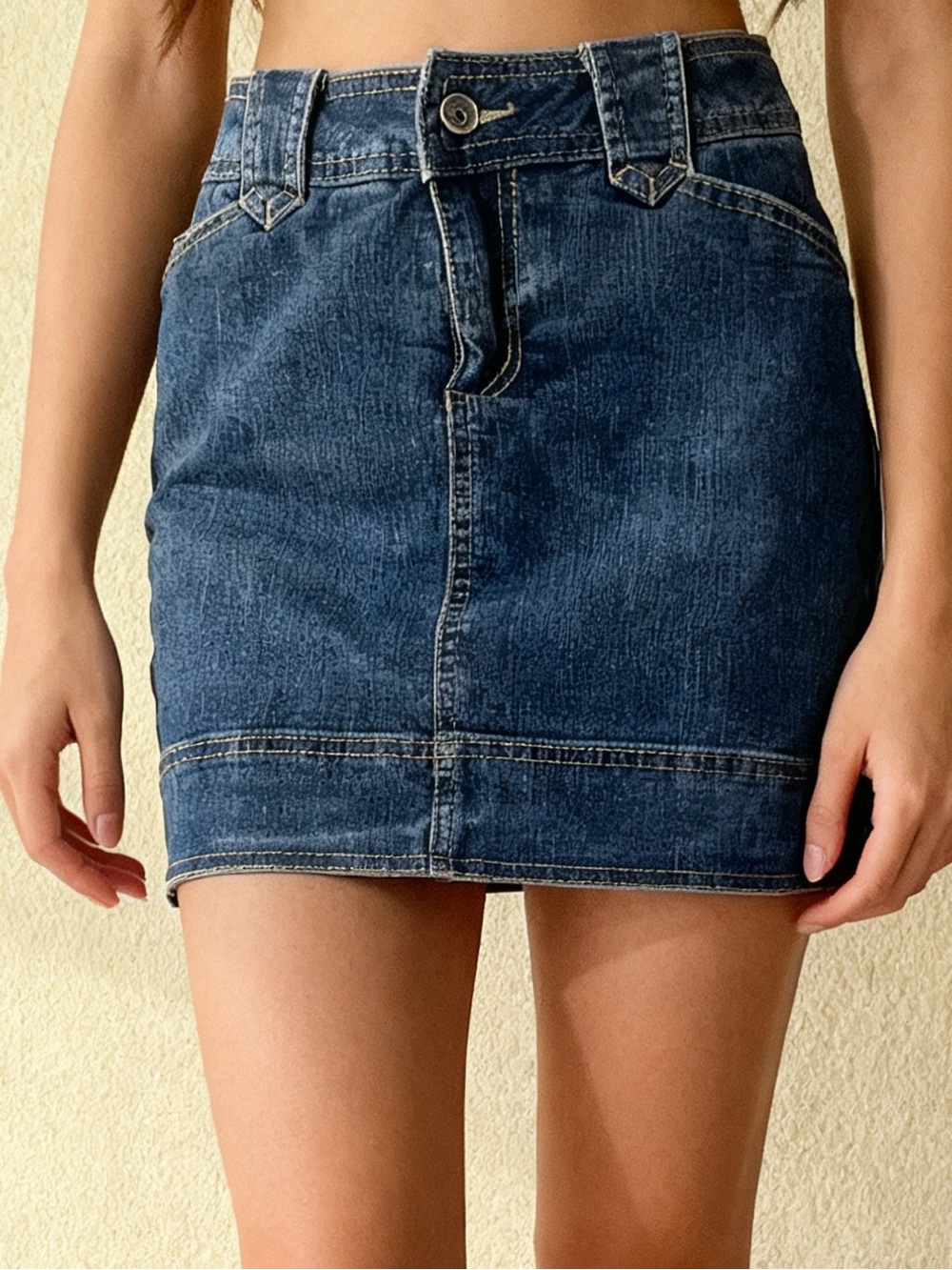 St. John's Bay Indigo Stretch Denim Skirt